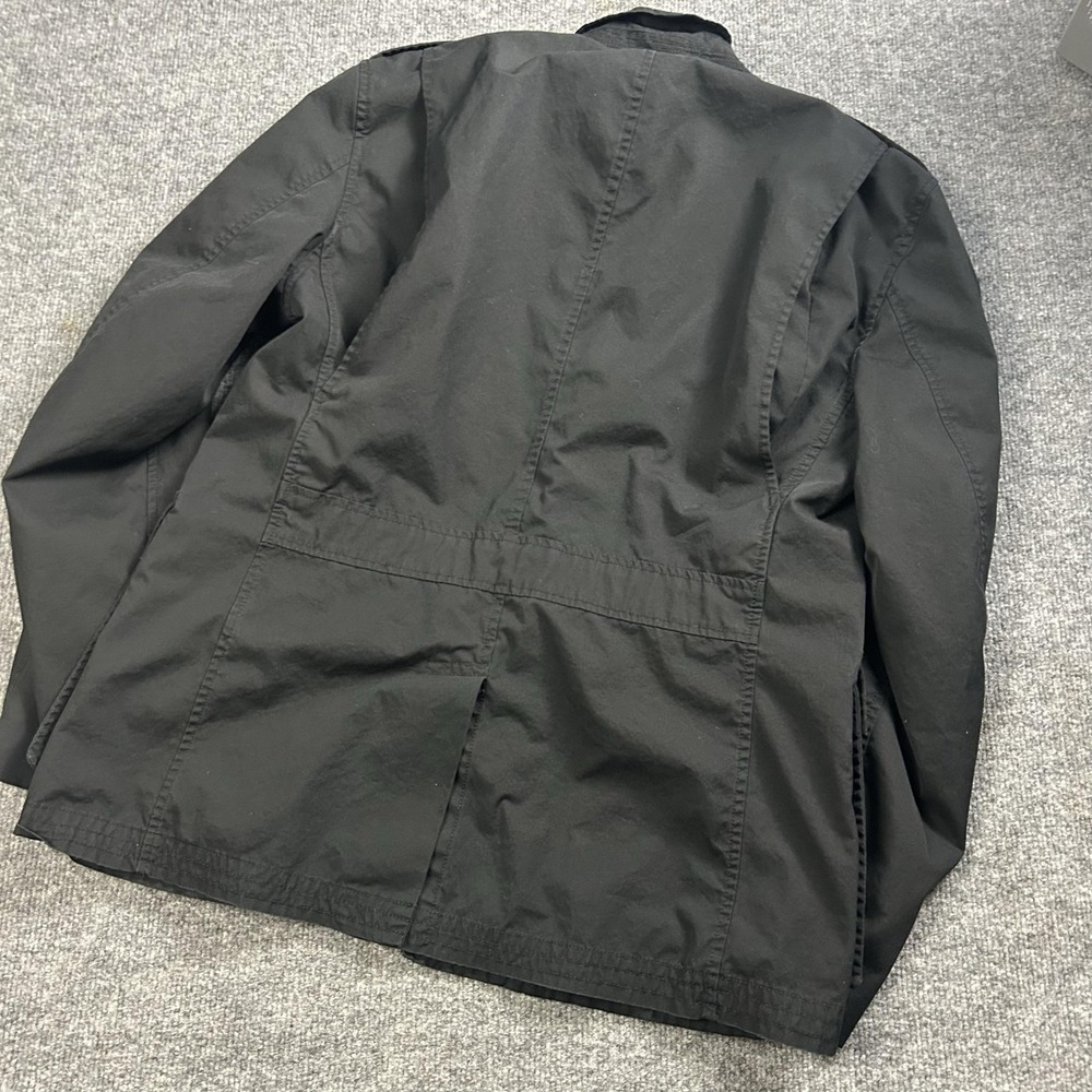 Polo Ralph Lauren Jacket Mens Medium Black Canvas Military Field Lined Pockets - Picture 6 of 7